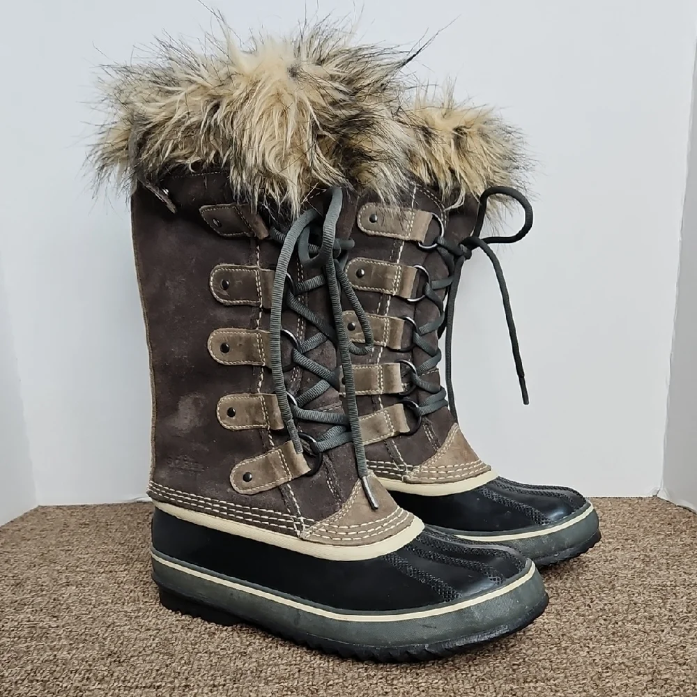 Sorel Tall Waterproof Joan Of Arc Winter Boots Sz 7 Womens